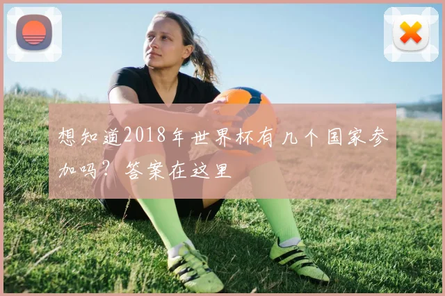 想知道2018年世界杯有几个国家参加吗?答案在这里